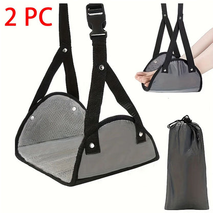 Adjustable Travel Foot Hammock For Airplane  Office Comfort 9