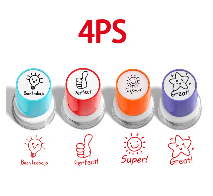 Colorful Teacher Stamp Set For Classrooms And Kids Rewards 5
