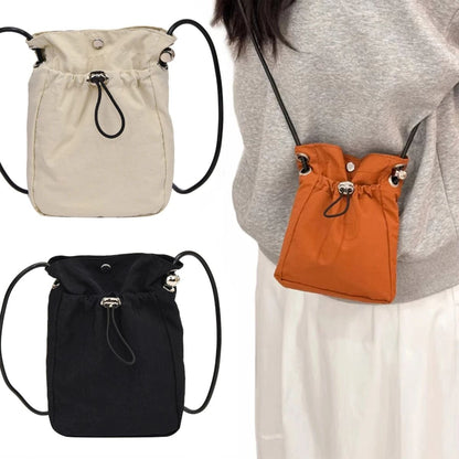Compact Canvas Crossbody Phone Bag - Lightweight Mini Messenger Purse