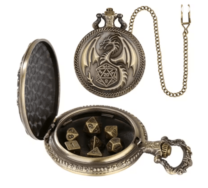Vintage Dragon Polyhedral Dice Pendant Necklace 4