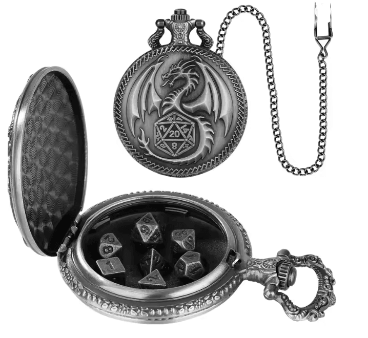 Vintage Dragon Polyhedral Dice Pendant Necklace 5