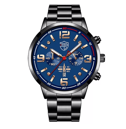 Stainless Steel Quartz Watch For Men With Calendar And Luminous Display 4