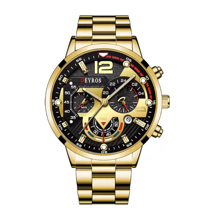 Stainless Steel Quartz Watch For Men With Calendar And Luminous Display 7