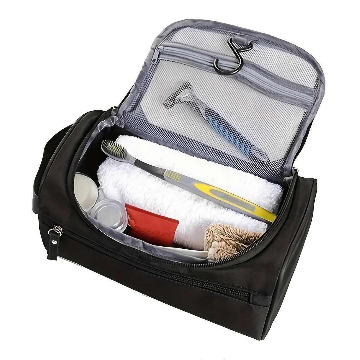 Premium Mens Portable Toiletry Organizer  LargeCapacity Hanging Travel Bag 1