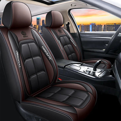 Full Leather Car Seat Cushion Driver Or Passenger Seat Cover All Season Universal Pad 9