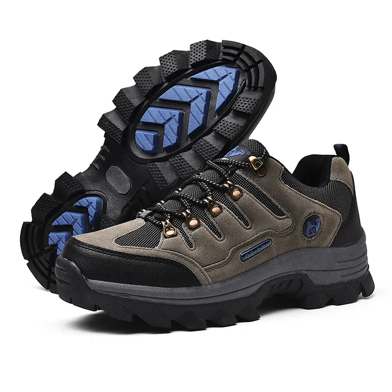 NonSlip Winter Leather Hiking Shoes Casual Outdoor Mens Trekking Sneakers LaceUp Cowboy Boots For W