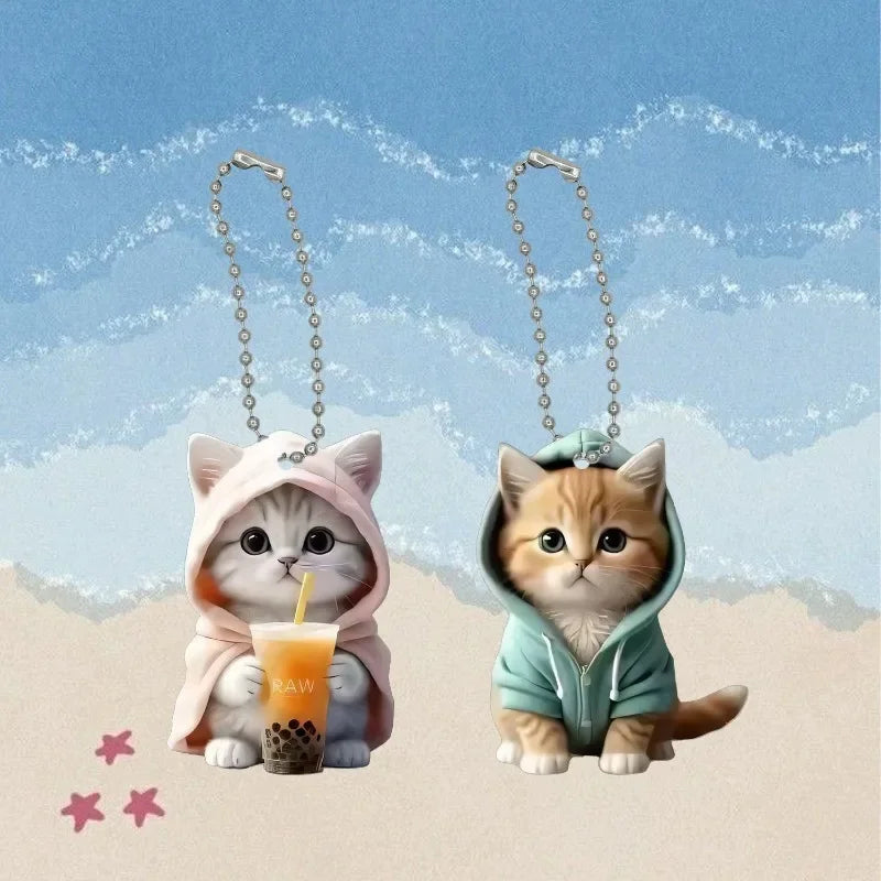 Hoodie Kitten Ventilating Clip Car Decoration, Long-Lasting Fragrance, Aromatherapy Acrylic Accessories