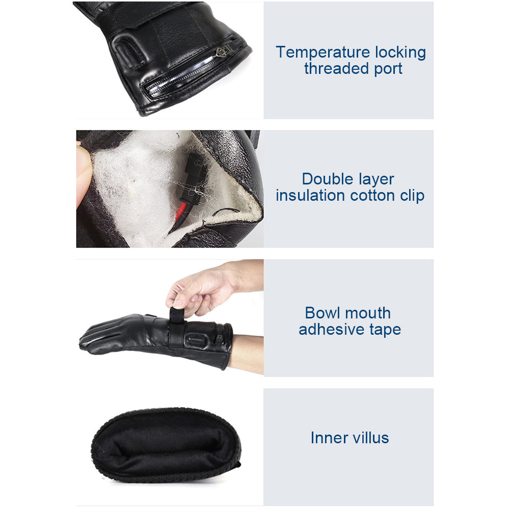 Rechargeable Thermal Heating Gloves Waterproof Touchscreen Gloves Hand Warmer For Outdoor Motorcycl 2