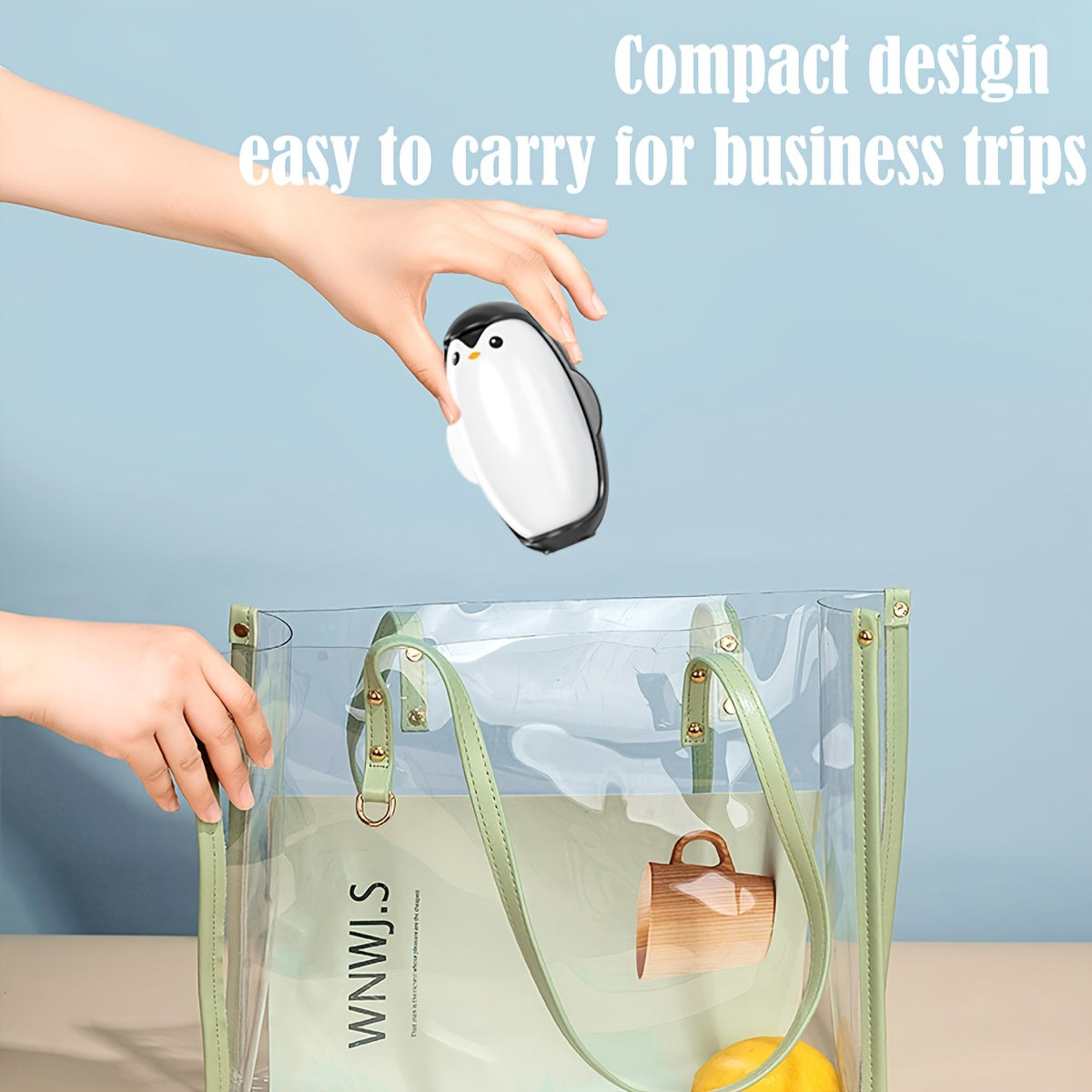 Cute Penguin Reusable Pet Hair Remover Roller Washable Strong Adhesion For Cat Dog Fur Portable Lin 2