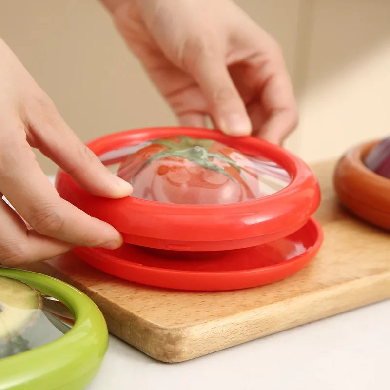 Storage Box Silicone Film Food Box Sealed Set for Fruit Preservation, Vegetable & Lemon Fresh Storage