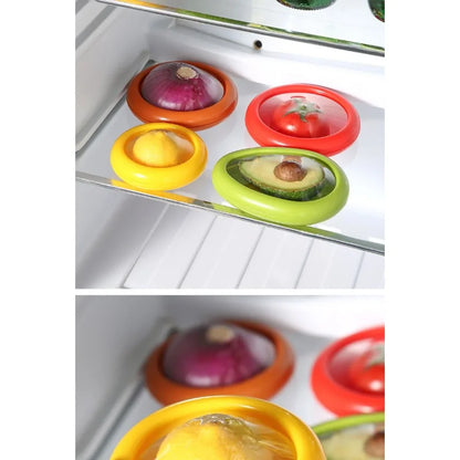 Storage Box Silicone Film Food Box Sealed Set For Fruit Preservation Vegetable  Lemon Fresh Storage