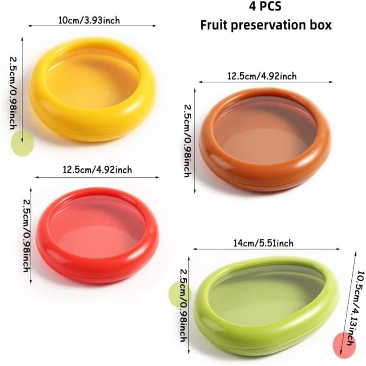 Storage Box Silicone Film Food Box Sealed Set For Fruit Preservation Vegetable  Lemon Fresh Storage