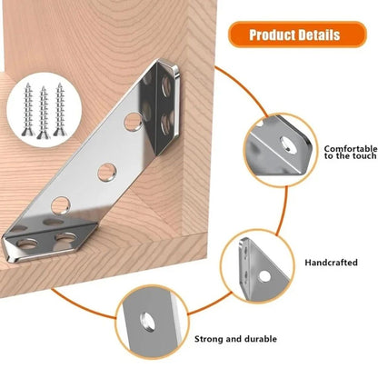 HeavyDuty Stainless Steel 90 Furniture Connector Brackets 2