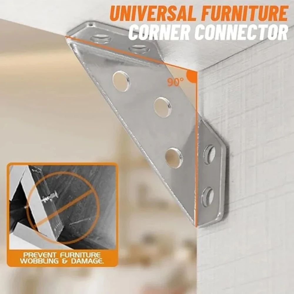 HeavyDuty Stainless Steel 90 Furniture Connector Brackets 4