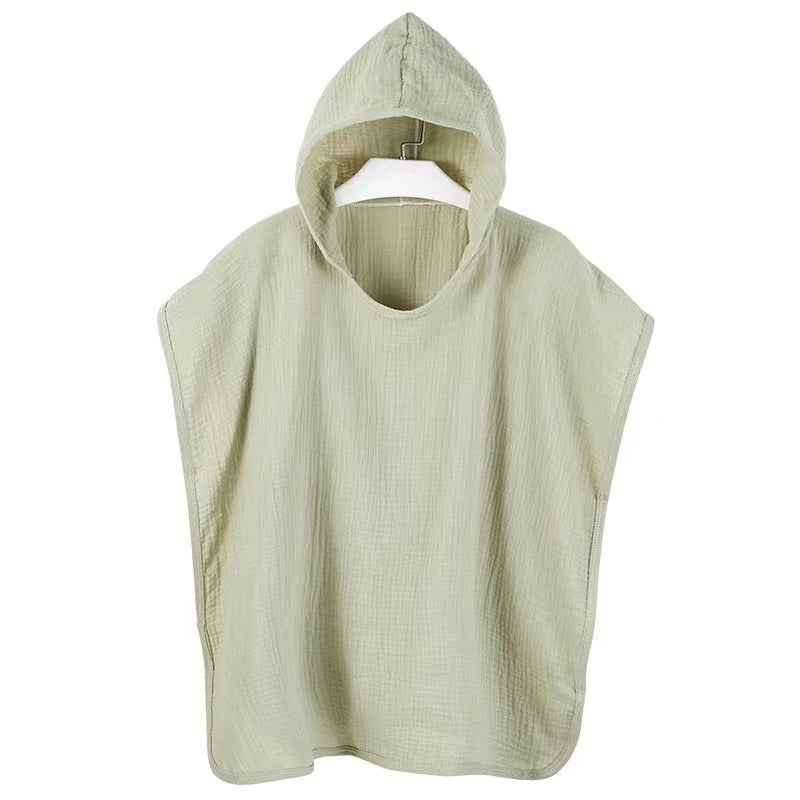 Soft Baby Hooded Bath Towel Cotton Gauze Poncho Breathable Beach Towel Blanket 4