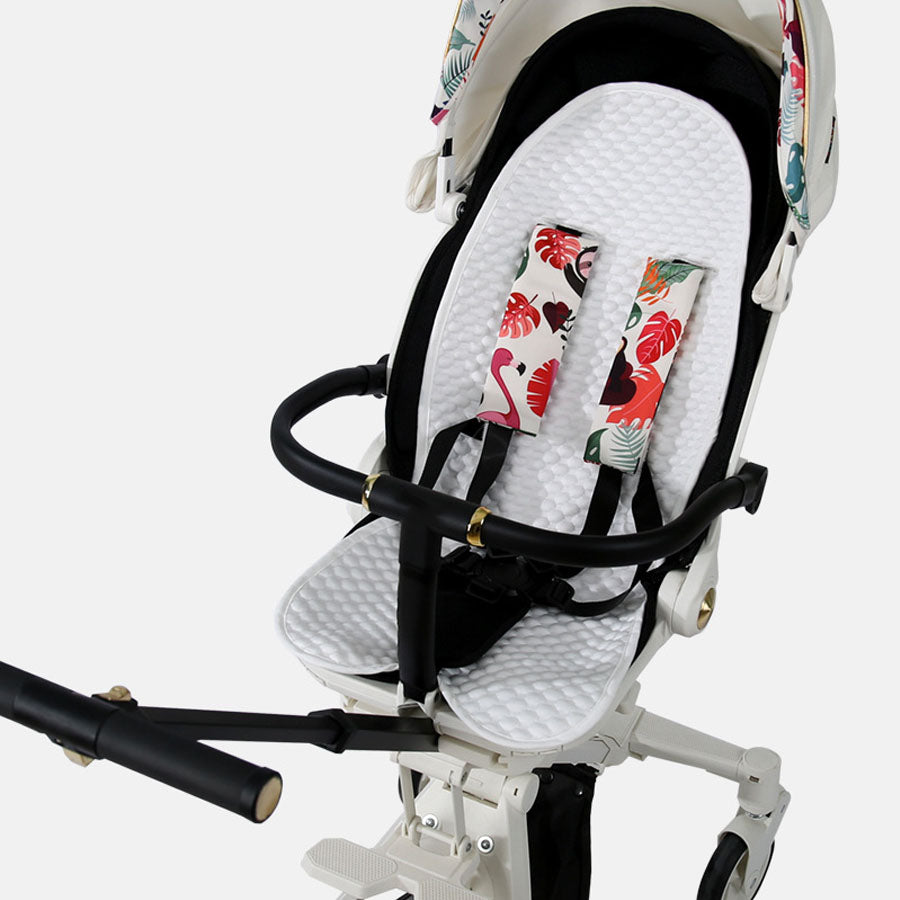 Breathable Mesh Summer Baby Stroller Cool Mat White Cotton Soft Seat Cushion For Infants 2