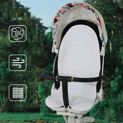 Breathable Mesh Summer Baby Stroller Cool Mat White Cotton Soft Seat Cushion For Infants 4