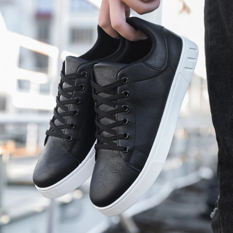 Trendy Casual Shoes British Leather Sneakers Classic Men Loafers Flats Platform Spring Summer All-match