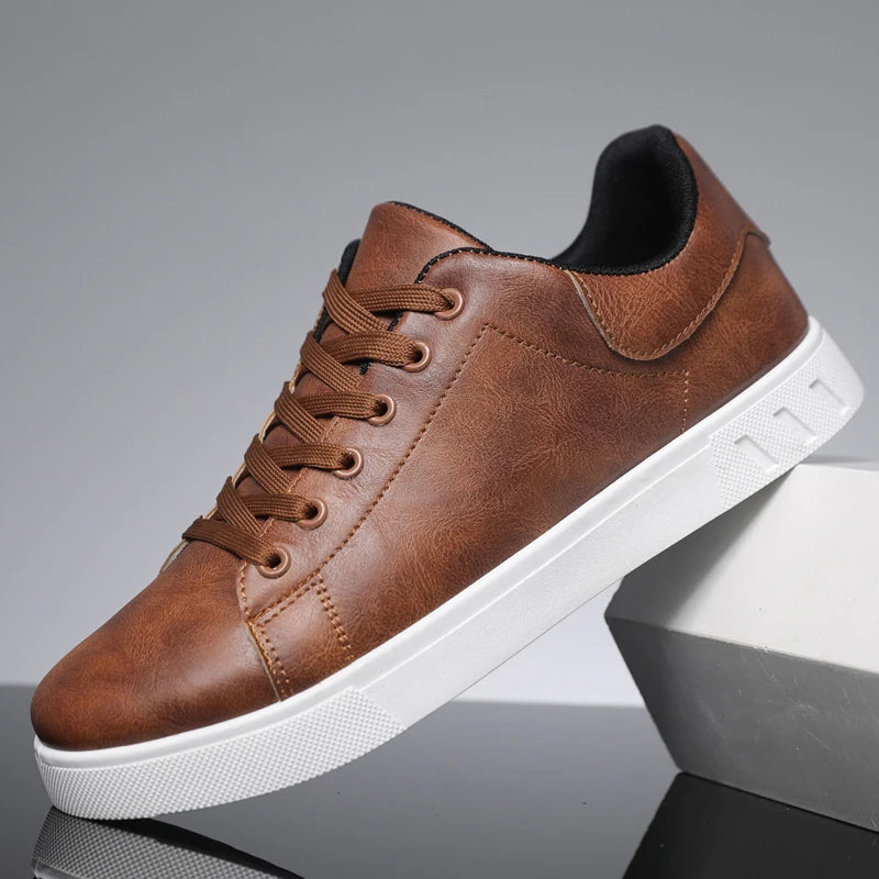 Trendy Casual Shoes British Leather Sneakers Classic Men Loafers Flats Platform Spring Summer Allma 5