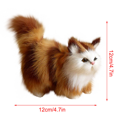 Realistic Fake Cat Plush Toys  Cute Simulation Stuffed Kitten Model For Kids Girls Birthday Valenti 2