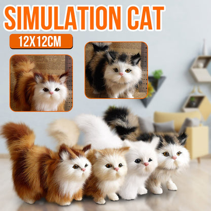 Realistic Fake Cat Plush Toys  Cute Simulation Stuffed Kitten Model For Kids Girls Birthday Valenti 3