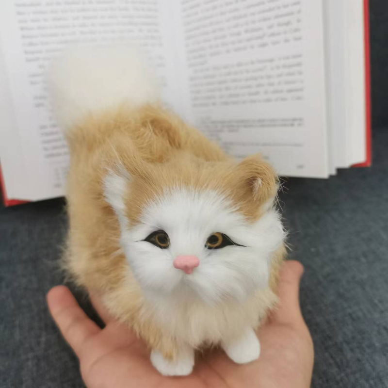 Realistic Fake Cat Plush Toys  Cute Simulation Stuffed Kitten Model For Kids Girls Birthday Valenti 4