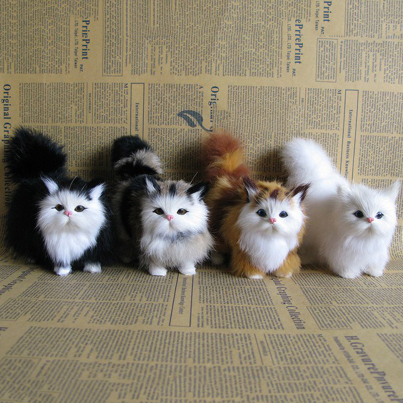 Realistic Fake Cat Plush Toys  Cute Simulation Stuffed Kitten Model For Kids Girls Birthday Valenti 5
