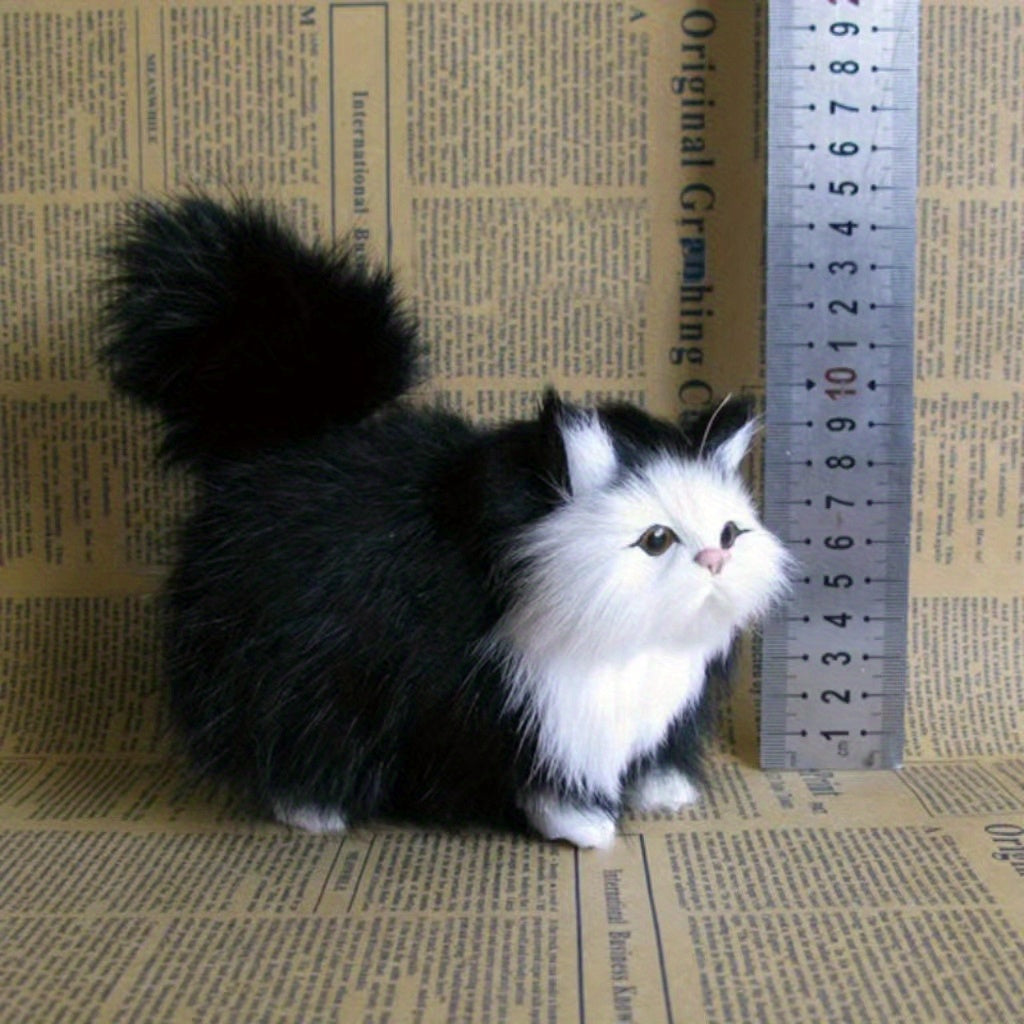 Realistic Fake Cat Plush Toys  Cute Simulation Stuffed Kitten Model For Kids Girls Birthday Valenti 6