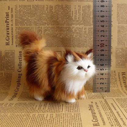 Realistic Fake Cat Plush Toys  Cute Simulation Stuffed Kitten Model For Kids Girls Birthday Valenti 7