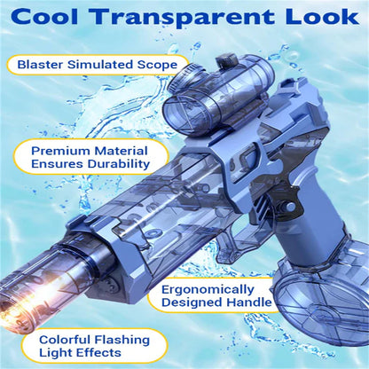 LargeCapacity Electric Water Gun Automatic Selfabsorbing Pulse Lighting Water Gun Toys For Kids Fun 6