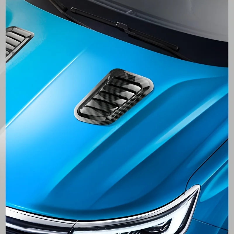 Car Universal Vent Hood Decorative Sticker Carbon Fibre Side Vent Air Outlet 1