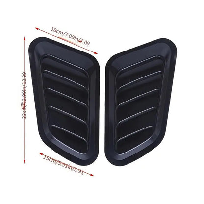 Car Universal Vent Hood Decorative Sticker Carbon Fibre Side Vent Air Outlet 2