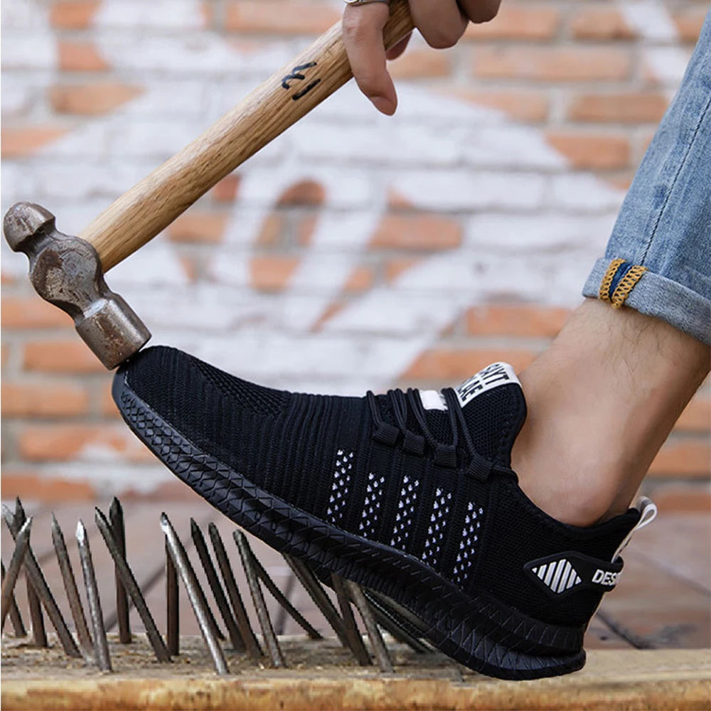 Breathable Work Safety Shoes New Summer Mens And Womens Sports Shoes Antipuncture Steel Head Durabl 1
