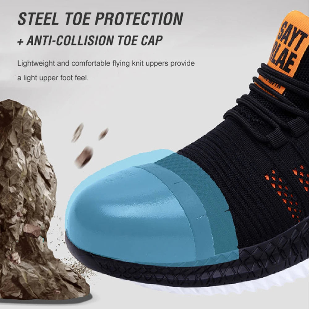 Breathable Work Safety Shoes New Summer Mens And Womens Sports Shoes Antipuncture Steel Head Durabl 3