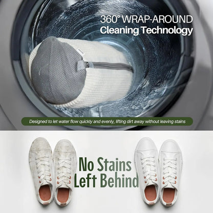 Washing Shoes Bag Protector Fluffy Fibers Polyester Laundry Shoe Washing Machine Bag Durable Sneake 2