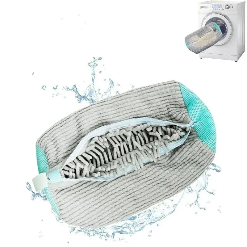 Washing Shoes Bag Protector Fluffy Fibers Polyester Laundry Shoe Washing Machine Bag Durable Sneake 5