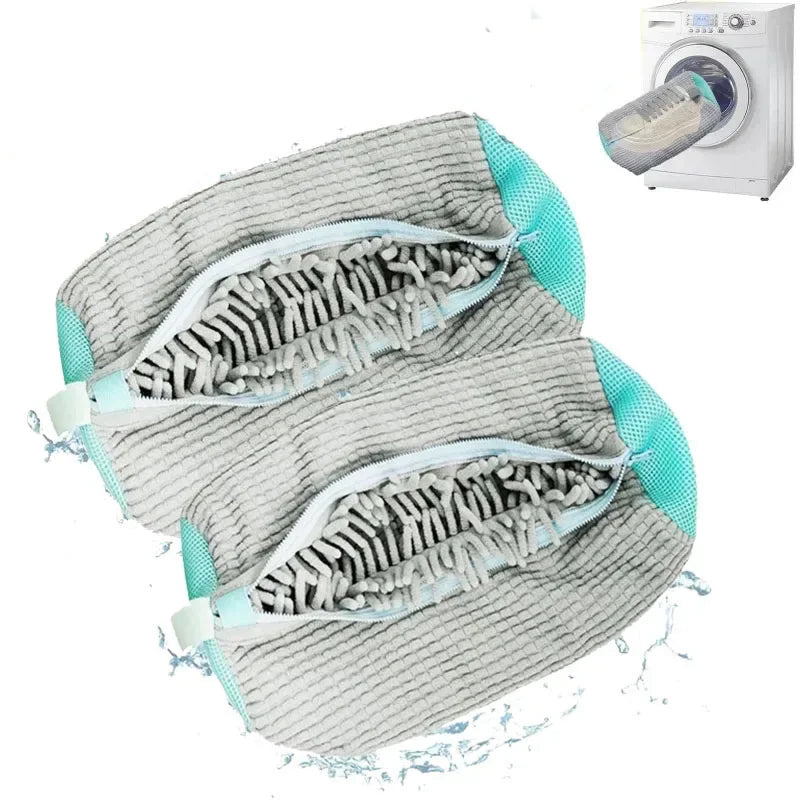 Washing Shoes Bag Protector Fluffy Fibers Polyester Laundry Shoe Washing Machine Bag Durable Sneake 7