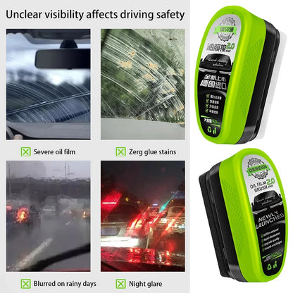 Universal Car Glass Oil Film Remover Home Glass Safety Enhancement Clear View Polish Cream Accessor