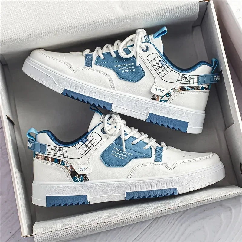 Trendy Mens White Shoes Summer Breathable Sports Shoes Thick Soled Board Shoes Versatile Design 5