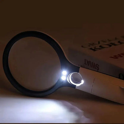Precision 45X Handheld Magnifier With 3LED Light  Ideal For Reading Jewelry  Fine Detail Work 3