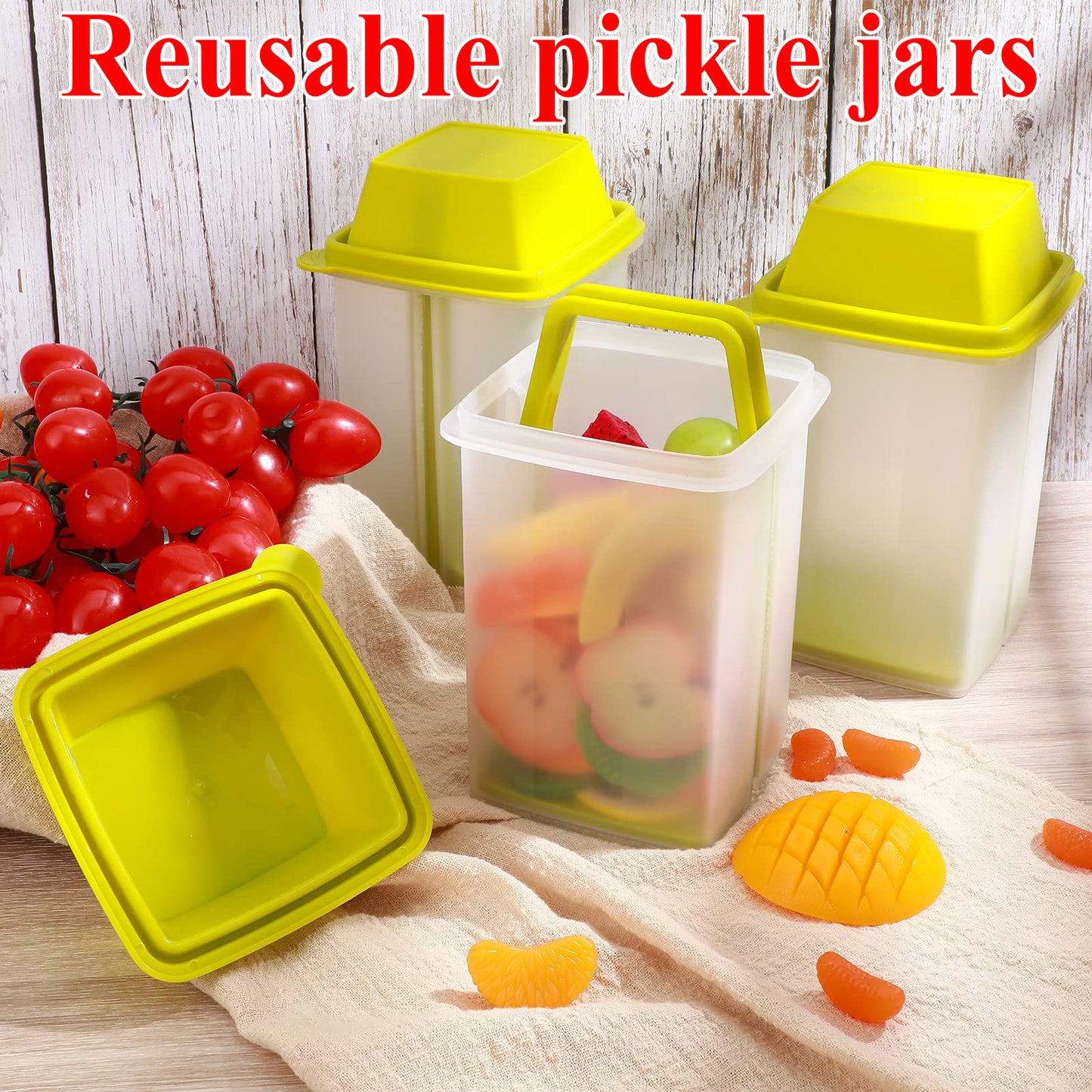 Reusable Pickle Jars BPA Free Pickles Container With Strainer Easy To Open Lid For MessFree Storage 1
