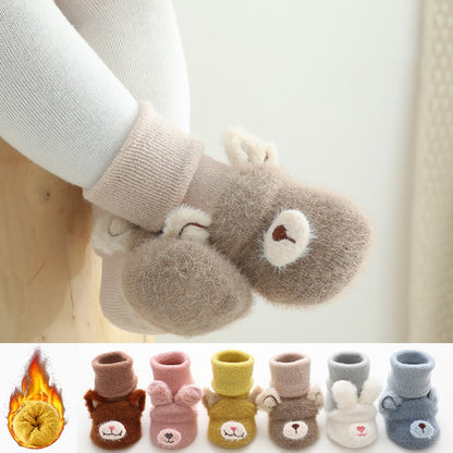 Cute Cartoon Infant Socks Terry Soft Anti Slip Winter Baby Socks For Girls Boys 1