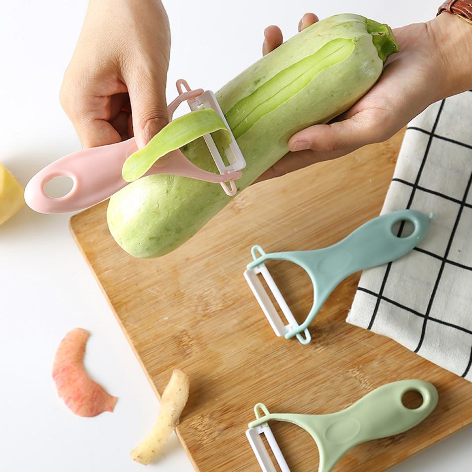 Multi-purpose Ceramic Peeler, Vegetable and Fruit Peeler, Random Color Cooking Tool