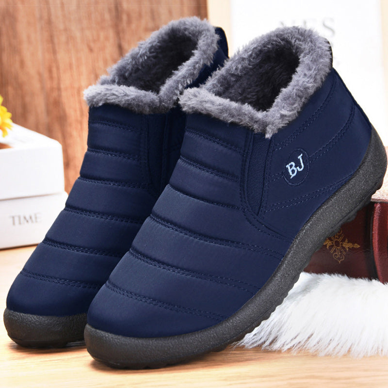 Slip On Ankle Boots For Women Winter Snow Boots Keep Warm Black Short Boot Fur Lined Women Boots Fo 6