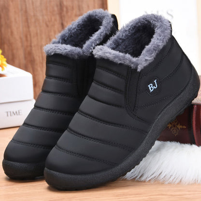 Slip On Ankle Boots For Women Winter Snow Boots Keep Warm Black Short Boot Fur Lined Women Boots Fo 7