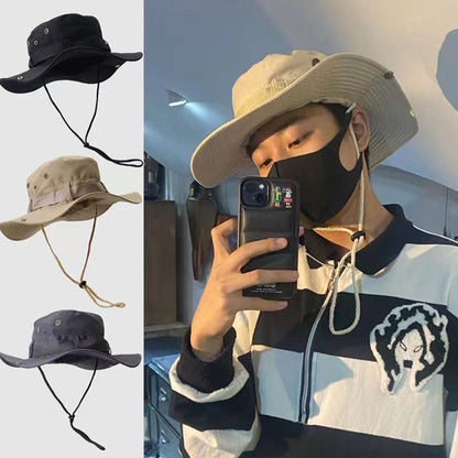 Bucket Hat Summer, Wide Brim Anti-UV Outdoor Fishing Cap for Women