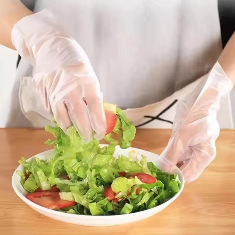 Durable TPE Clean Hygienic Gloves For Household Cleaning Food Prep Waterproof And Thickened Transpa 2