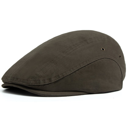 Elastic Head Circum Newsboy Cap, Cotton Cloth Flat Beret for Men and Women