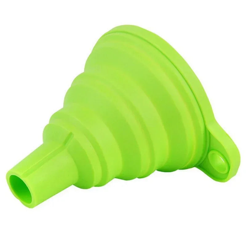 Portable Silicone Funnel, Telescopic Folding Fuel Funnel for Cars and Motorcycles