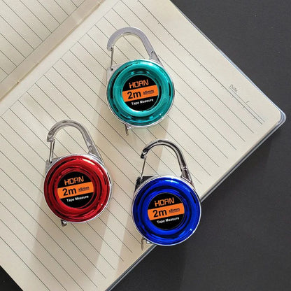 Mini Steel Keychain Tape Measure – Pocket-Ready 2M Ruler for Everyday Precision